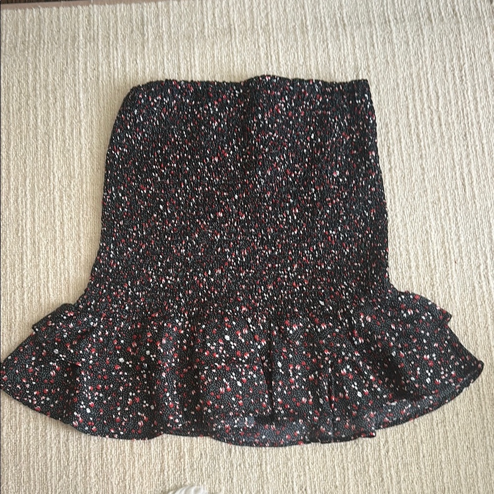 Black and Red Floral Women's Skirt